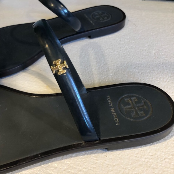 Tory Burch Navy Jelly Sandals - Picture 2 of 3